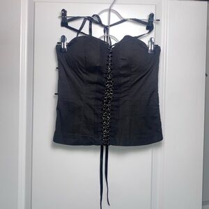 VINTAGE BLACK CORSET TOP